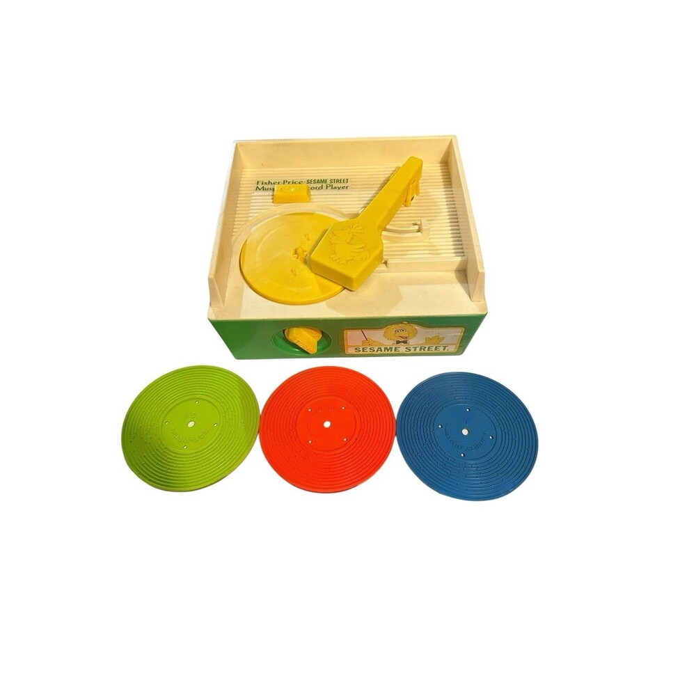 Vintage Fisher Price Sesame Street Music Box Record Player 1984